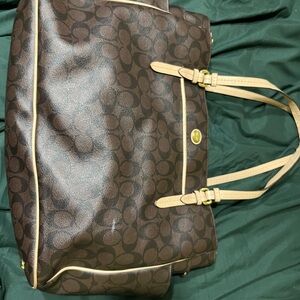 Coach Diaper bag Brown Signature Tote